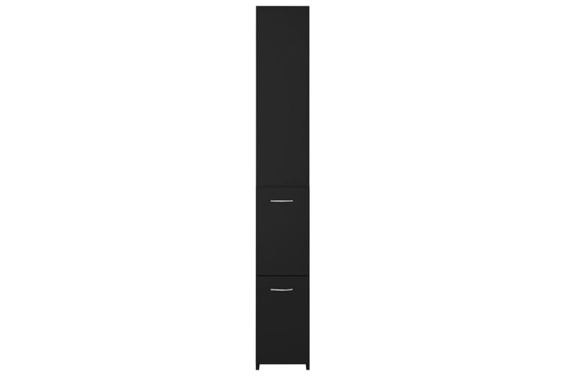 Badrumsskåp svart 25x25x170 cm spånskiva - Svart - Badrumsskåp