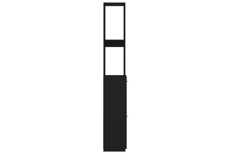Badrumsskåp svart 25x25x170 cm spånskiva - Svart - Badrumsskåp