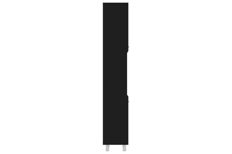 Badrumsskåp svart 30x30x179 cm spånskiva - Svart - Badrumsskåp