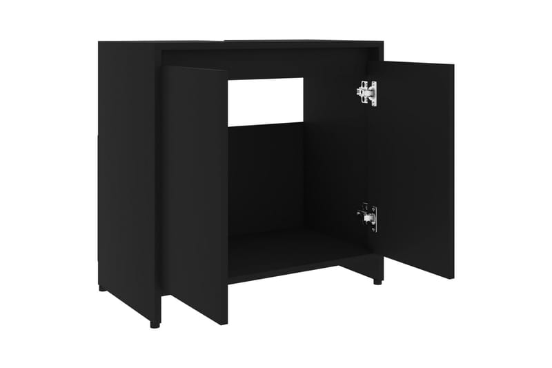 Badrumsskåp svart 60x33x61 cm spånskiva - Svart - Förvaring - Badrumsförvaring & tvättstuga inredning - Badrumsskåp