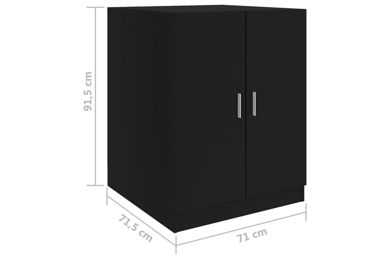 Badrumsskåp svart 71x71,5x91,5 cm spånskiva - Badrumsskåp