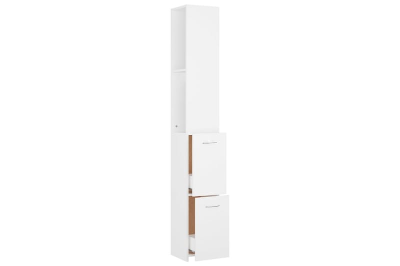 Badrumsskåp vit 25x25x170 cm spånskiva - Vit - Förvaring - Badrumsförvaring & tvättstuga inredning - Badrumsskåp