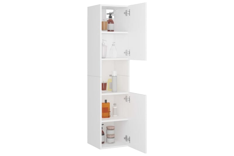 Badrumsskåp vit 30x30x130 cm spånskiva - Vit - Förvaring - Badrumsförvaring & tvättstuga inredning - Badrumsskåp