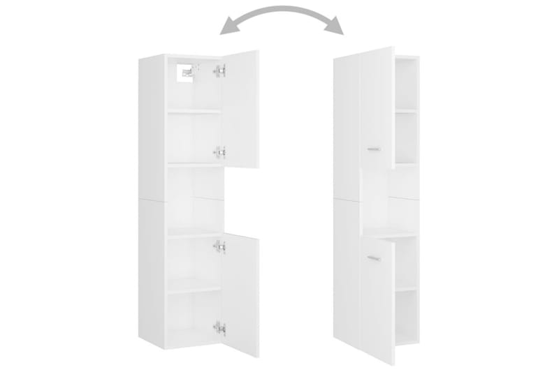 Badrumsskåp vit 30x30x130 cm spånskiva - Vit - Förvaring - Badrumsförvaring & tvättstuga inredning - Badrumsskåp