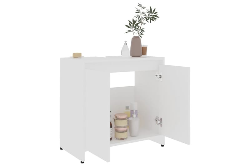 Badrumsskåp vit 60x33x61 cm spånskiva - Vit - Förvaring - Badrumsförvaring & tvättstuga inredning - Badrumsskåp