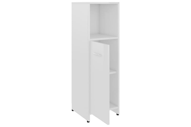 Badrumsskåp vit högglans 30x30x95 cm spånskiva - Vit - Förvaring - Badrumsf�örvaring & tvättstuga inredning - Badrumsskåp