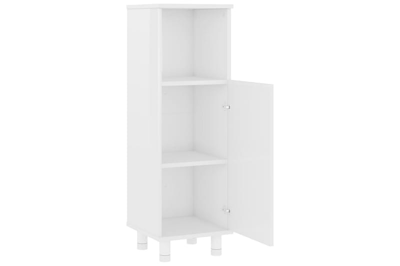 Badrumsskåp vit högglans 30x30x95 cm spånskiva - Vit - Förvaring - Badrumsförvaring & tvättstuga inredning - Badrumsskåp