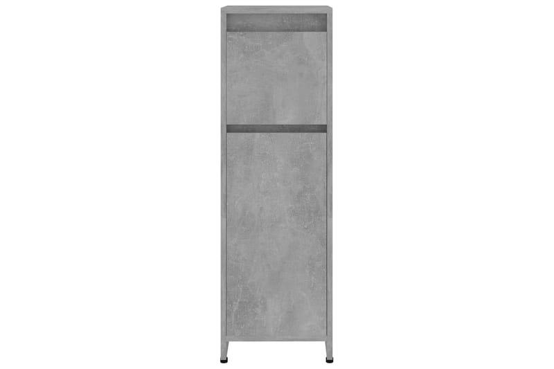 Badrumsskåp betonggrå 30x30x95 cm spånskiva - Grå - Förvaring - Badrumsförvaring & tvättstuga inredning