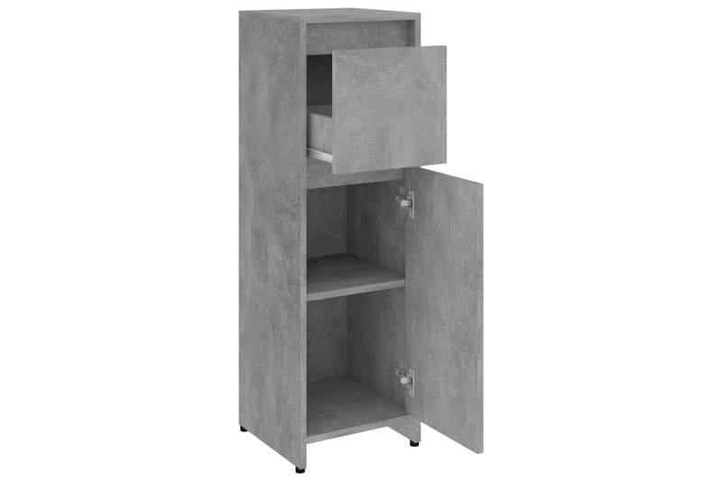 Badrumsskåp betonggrå 30x30x95 cm spånskiva - Grå - Badrumsförvaring & tvättstuga inredning