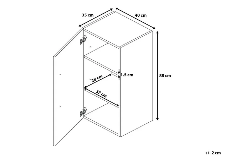 Bilbao Badrumsskåp 35|40 cm - Vit - Förvaring - Badrumsförvaring & tvättstuga inredning - Badrumsskåp