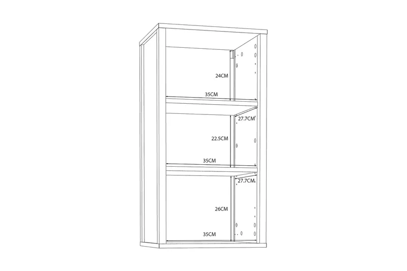 Elsassona Väggskåp 35x40 cm - Vit - Förvaring - Badrumsförvaring & tvättstuga inredning - Badrumsskåp