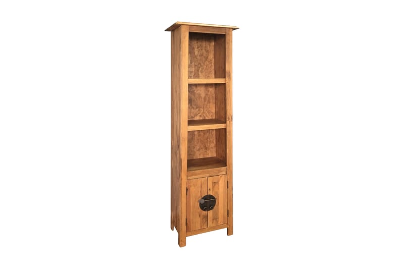 Fristående badrumsskåp massiv återvunnen furu 48x32x170 cm - Brun - Förvaring - Badrumsförvaring & tvättstuga inredning - Badrumsskåp