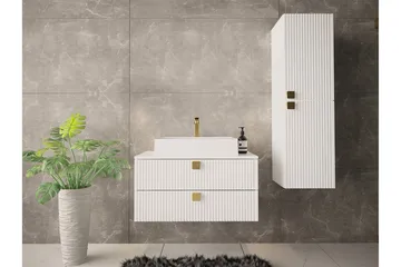 Glenndale Högskåp Badrum 120 cm Concept 55 White - Förvaring - Badrumsförvaring & tvättstuga inredning - Badrumsskåp