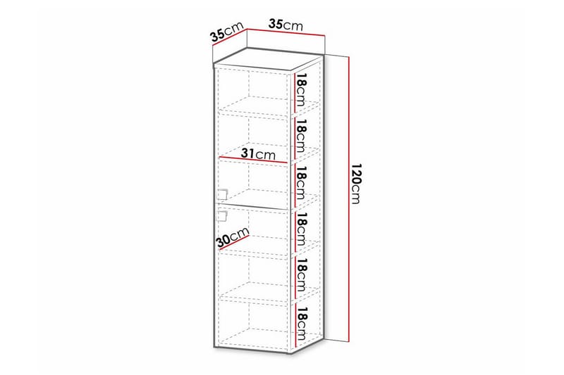 Glenndale Högskåp Badrum 120 cm Svart - Förvaring - Badrumsförvaring & tvättstuga inredning - Badrumsskåp