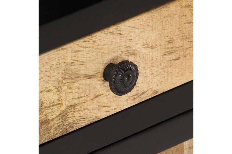 Högskåp 45x32x110 cm massivt mangoträ - Svart - Förvaring - Badrumsförvaring & tvättstuga inredning - Badrumsskåp
