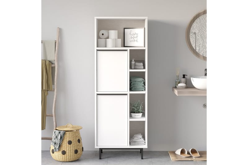 Liyakat Högskåp Badrum 161,6 cm - Vit - Förvaring - Badrumsförvaring & tvättstuga inredning - Badrumsskåp