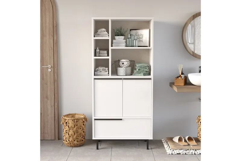 Liyakat Högskåp Badrum 161,6 cm - Vit - Förvaring - Badrumsförvaring & tvättstuga inredning - Badrumsskåp