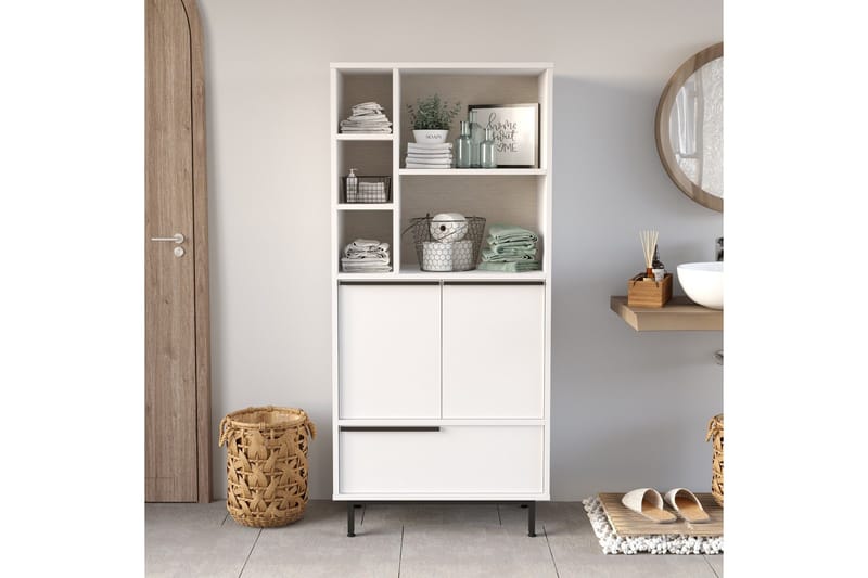 Liyakat Högskåp Badrum 161,6 cm - Vit - Förvaring - Badrumsförvaring & tvättstuga inredning - Badrumsskåp