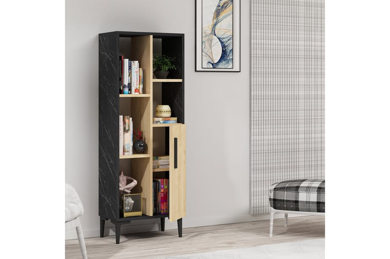 RIJSEN Badrumsskåp 39x50 cm Ljus Natur/Svart - Förvaring - Badrumsförvaring & tvättstuga inredning - Badrumsskåp