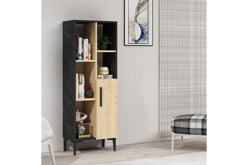RIJSEN Badrumsskåp 39x50 cm Ljus Natur/Svart - Förvaring - Badrumsförvaring & tvättstuga inredning - Badrumsskåp