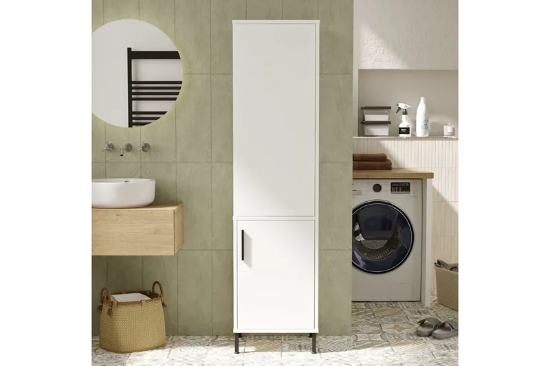 Rinorea Förvaringsskåp 45x173,6 cm - Vit - Förvaring - Badrumsförvaring & tvättstuga inredning - Badrumsskåp