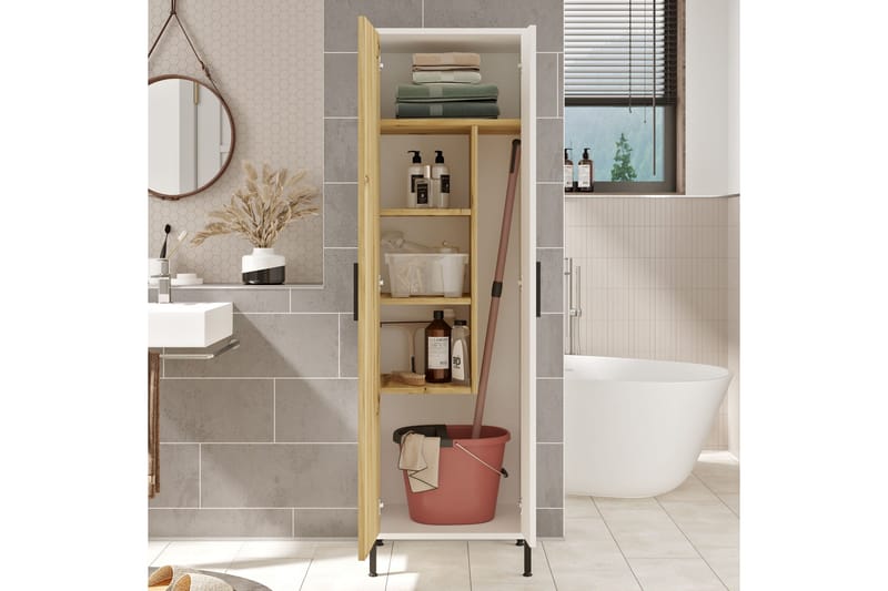 Rinorea Förvaringsskåp 50,4x165 cm - Brun - Förvaring - Badrumsförvaring & tvättstuga inredning - Badrumsskåp