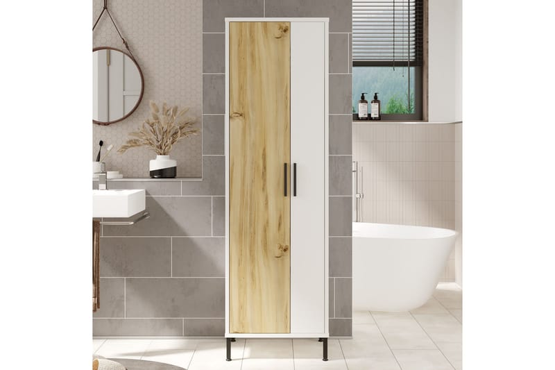 Rinorea Förvaringsskåp 50,4x165 cm - Brun - Förvaring - Badrumsförvaring & tvättstuga inredning - Badrumsskåp