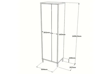 Rinorea Förvaringsskåp 50,4x165 cm - Vit - Förvaring - Badrumsförvaring & tvättstuga inredning - Badrumsskåp