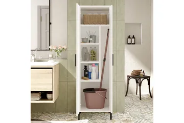 Rinorea Förvaringsskåp 50,4x165 cm - Vit - Förvaring - Badrumsförvaring & tvättstuga inredning - Badrumsskåp