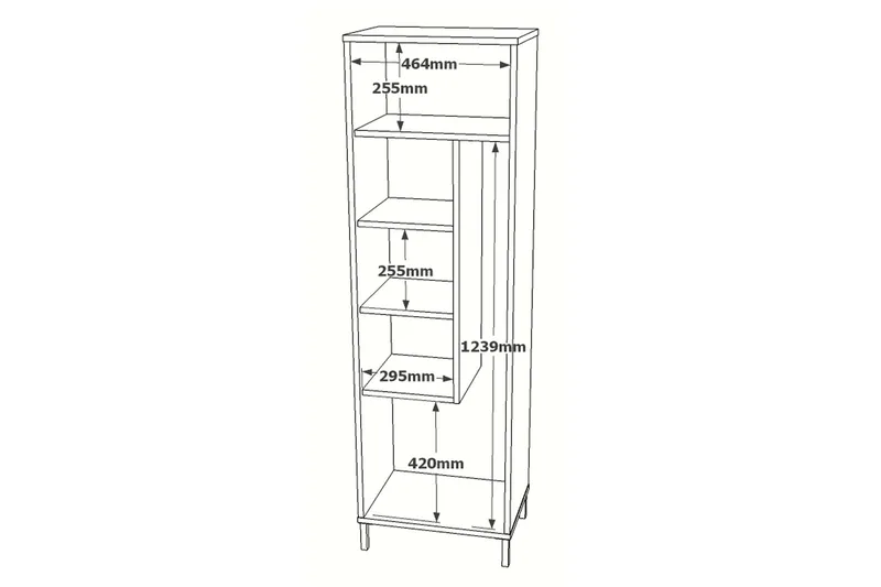 Rinorea Förvaringsskåp 50,4x165 cm - Vit - Förvaring - Badrumsförvaring & tvättstuga inredning - Badrumsskåp
