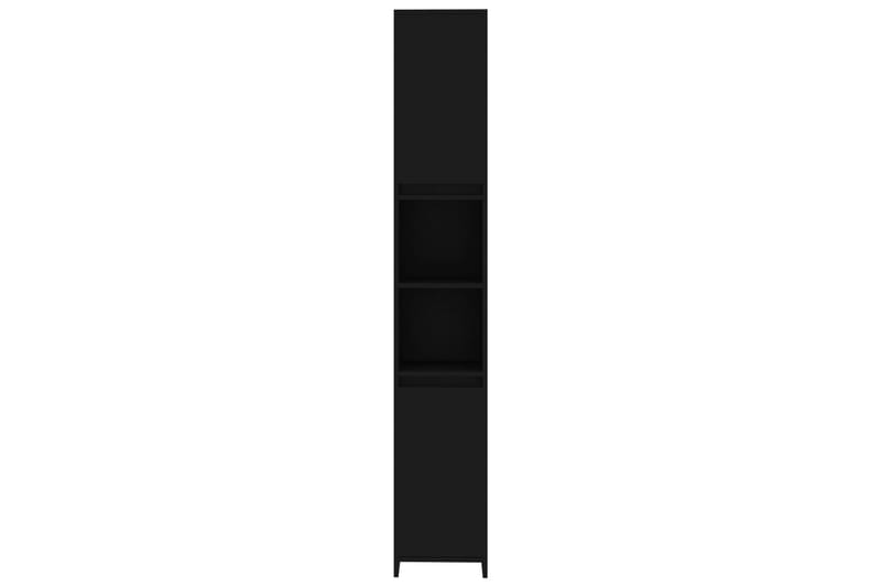 Badrumsskåp svart 30x30x183,5 cm spånskiva - Svart - Badrumsskåp