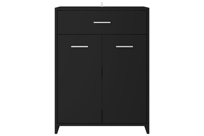 Badrumsskåp svart 60x33x80 cm spånskiva - Svart - Förvaring - Badrumsförvaring & tvättstuga inredning - Badrumsskåp