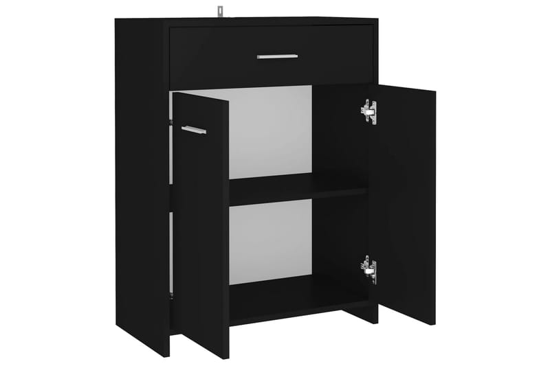 Badrumsskåp svart 60x33x80 cm spånskiva - Svart - Förvaring - Badrumsförvaring & tvättstuga inredning - Badrumsskåp