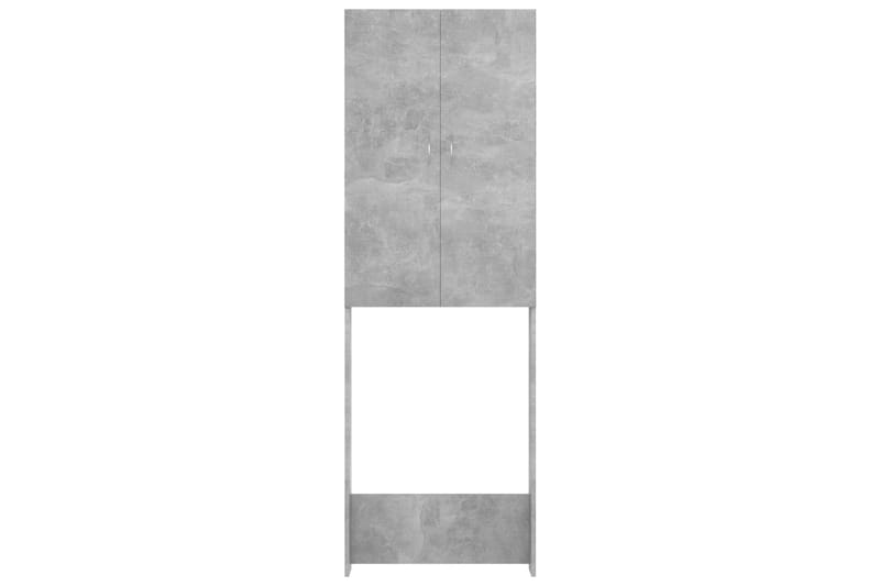 Tvättmaskinsskåp betonggrå 64x25,5x190 cm - Grå - Badrumsskåp