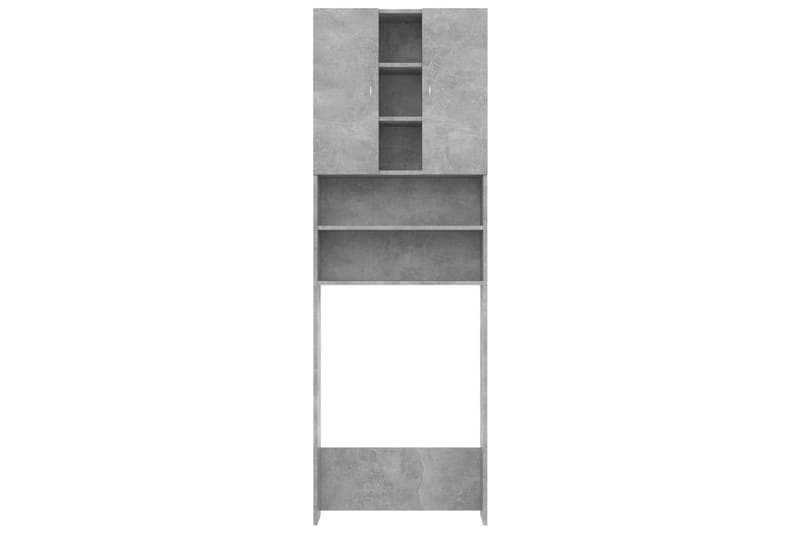 Tvättmaskinsskåp betonggrå 64x25,5x190 cm - Badrumsskåp