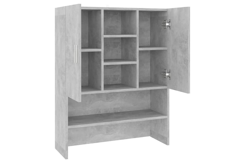 Tvättmaskinsskåp betonggrå 70,5x25,5x90 cm - Grå - Förvaring - Badrumsförvaring & tvättstuga inredning - Badrumsskåp