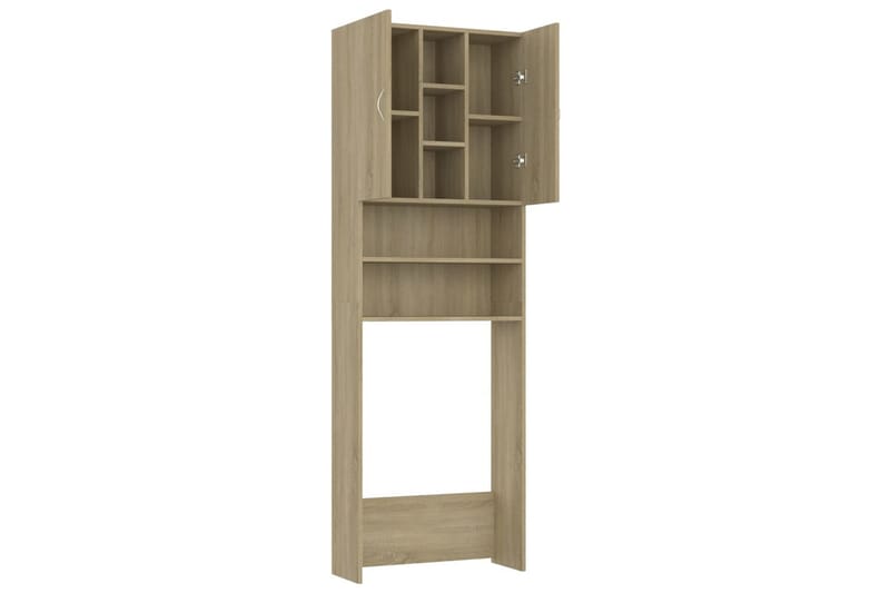 Tvättmaskinsskåp sonoma-ek 64x25,5x190 cm - Förvaring - Badrumsförvaring & tvättstuga inredning - Badrumsskåp