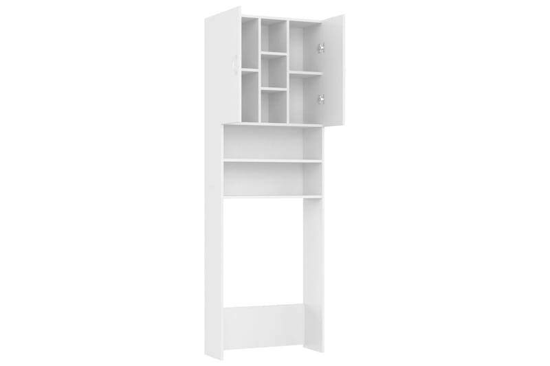 Tvättmaskinsskåp vit 64x25,5x190 cm - Förvaring - Badrumsförvaring & tvättstuga inredning - Badrumsskåp