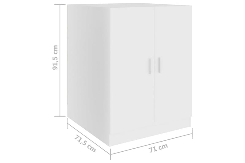 Tvättmaskinsskåp vit 71x71,5x91,5 cm - Vit - Förvaring - Badrumsförvaring & tvättstuga inredning - Badrumsskåp