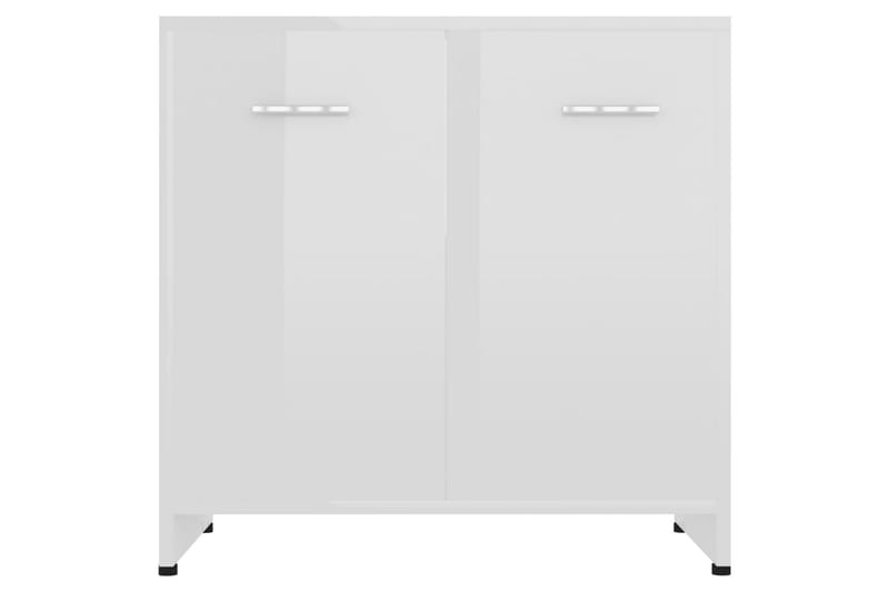 Badrumsskåp vit högglans 60x33x61 cm spånskiva - Vit - Förvaring - Badrumsförvaring & tvättstuga inredning - Badrumsskåp