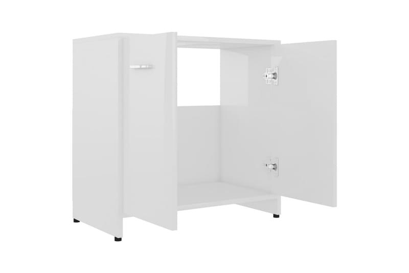 Badrumsskåp vit högglans 60x33x61 cm spånskiva - Vit - Förvaring - Badrumsförvaring & tvättstuga inredning - Badrumsskåp