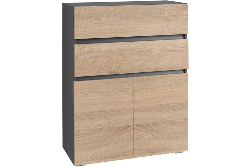 Badrumsskåp Wisla 76x35x98 cm, Antracit/Ek - 76x35x98 cm, Antracit/Ek - Förvaring - Badrumsförvaring & tvättstuga inredning - Badrumsskåp