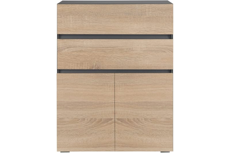 Badrumsskåp Wisla 76x35x98 cm, Antracit/Ek - 76x35x98 cm, Antracit/Ek - Förvaring - Badrumsförvaring & tvättstuga inredning - Badrumsskåp