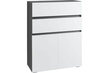 76x35x98 cm, Antracit/Vit