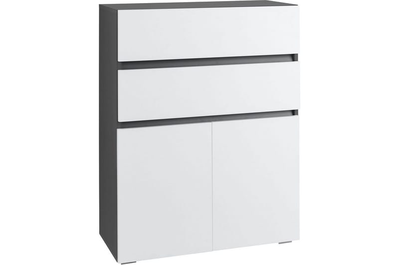 Badrumsskåp Wisla 76x35x98 cm, Antracit/Vit - 76x35x98 cm, Antracit/Vit - Förvaring - Badrumsförvaring & tvättstuga inredning - Badrumsskåp