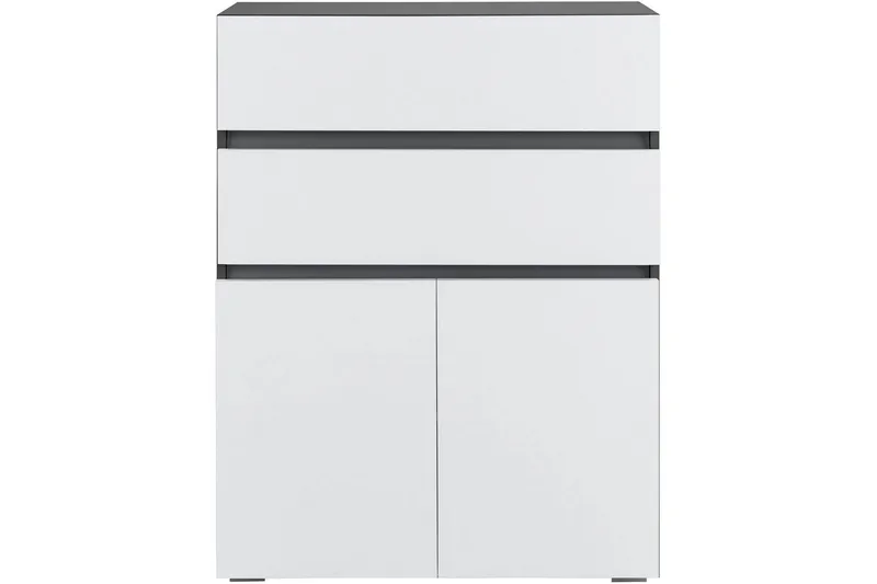 Badrumsskåp Wisla 76x35x98 cm, Antracit/Vit - 76x35x98 cm, Antracit/Vit - Förvaring - Badrumsförvaring & tvättstuga inredning - Badrumsskåp