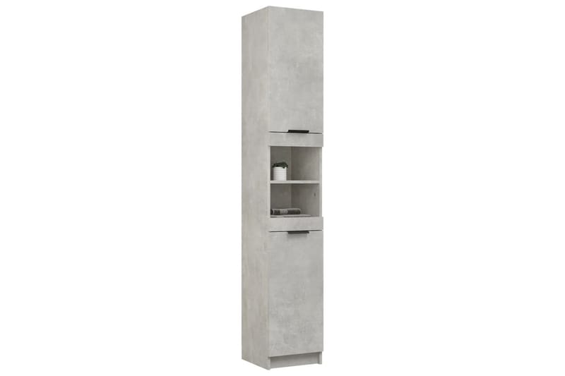 beBasic Badrumsskåp betonggrå 32x34x188,5 cm konstruerat trä - Förvaring - Badrumsförvaring & tvättstuga inredning - Badrumsskåp