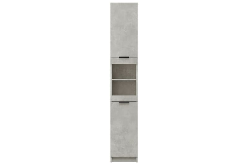 beBasic Badrumsskåp betonggrå 32x34x188,5 cm konstruerat trä - Förvaring - Badrumsförvaring & tvättstuga inredning - Badrumsskåp