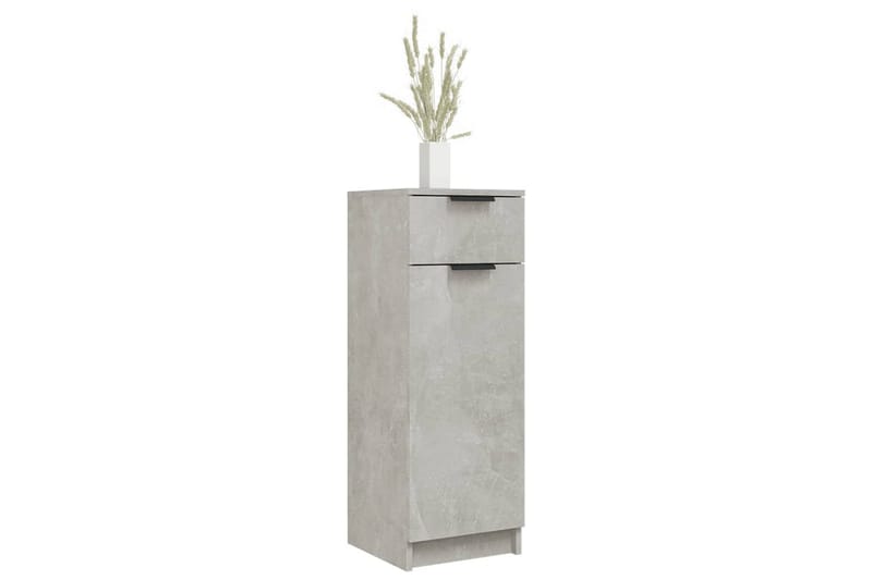 beBasic Badrumsskåp betonggrå 32x34x90 cm konstruerat trä - Förvaring - Badrumsförvaring & tvättstuga inredning - Badrumsskåp