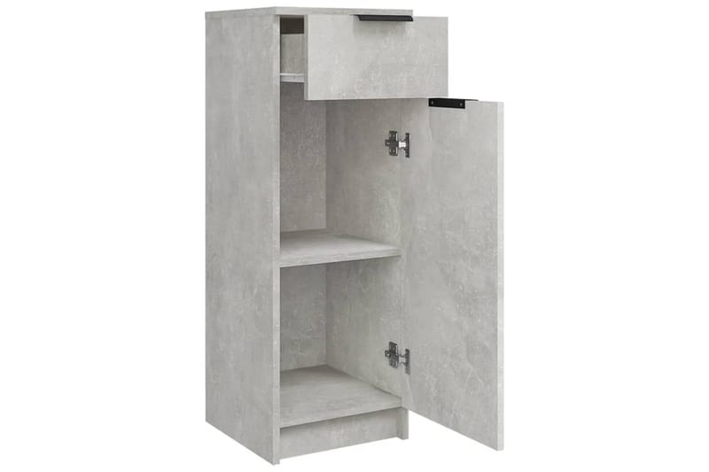 beBasic Badrumsskåp betonggrå 32x34x90 cm konstruerat trä - Förvaring - Badrumsförvaring & tvättstuga inredning - Badrumsskåp